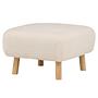 Salina Upholstered Ottoman Teddy Fabric White 1