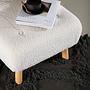 Salina Upholstered Ottoman Teddy Fabric White 4