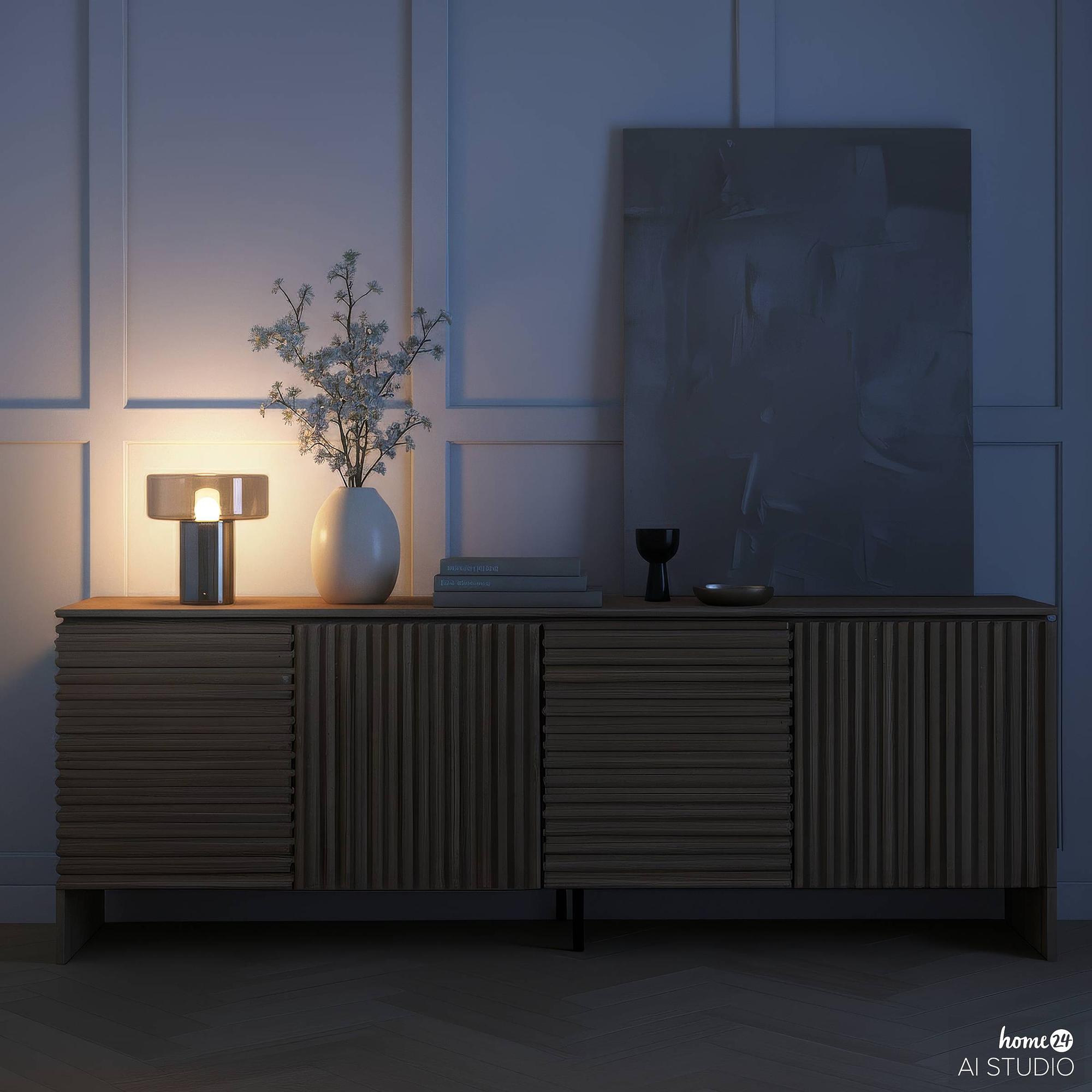 Akku-Tischleuchte LASSI Rauchglas / Eisen Grau / Silber 3