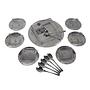 Dessert Set Stainless Steel Silver 1970s 0