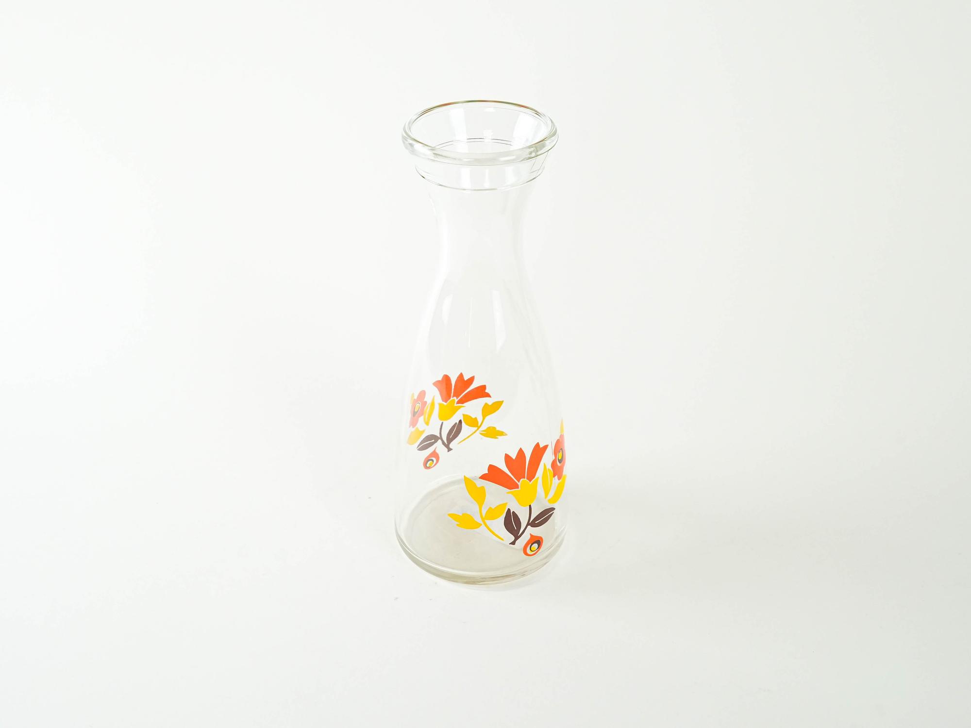 Glass carafe Red 1970s 5