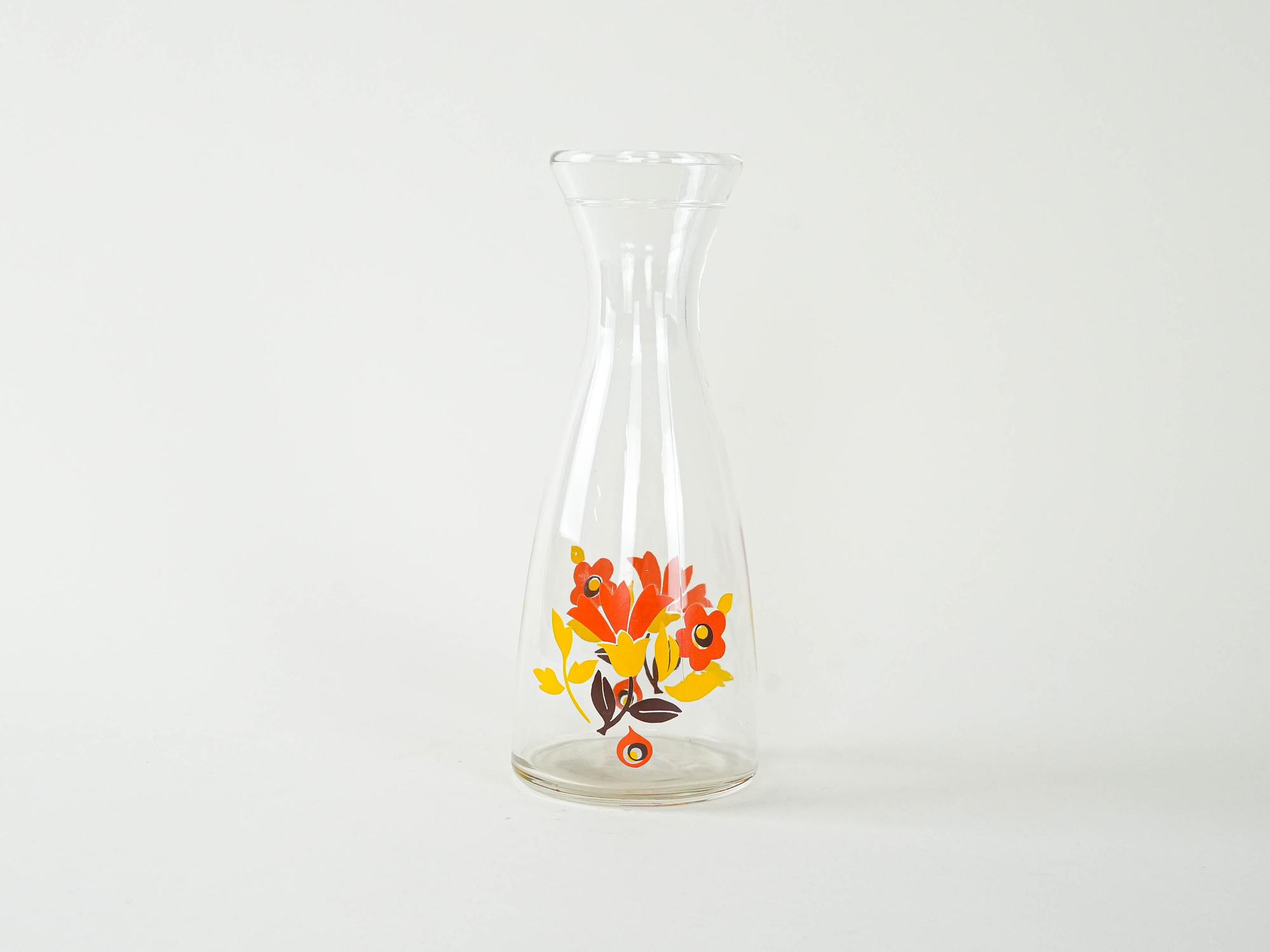 Glass carafe Red 1970s 2