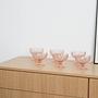 Set di coppette da dessert rosa anni '70 1
