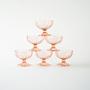 Set di coppette da dessert rosa anni '70 2