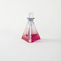 Triangular glass carafe Red 1970s 2