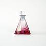 Triangular glass carafe Red 1970s 3