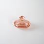 Art deco Butter dish Glass Pink 1930s 4