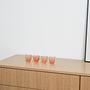 4x Art deco schnapps glasses Pink 1930s 1