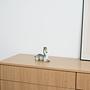 Ceramic fawn figure Grey 1970s 1