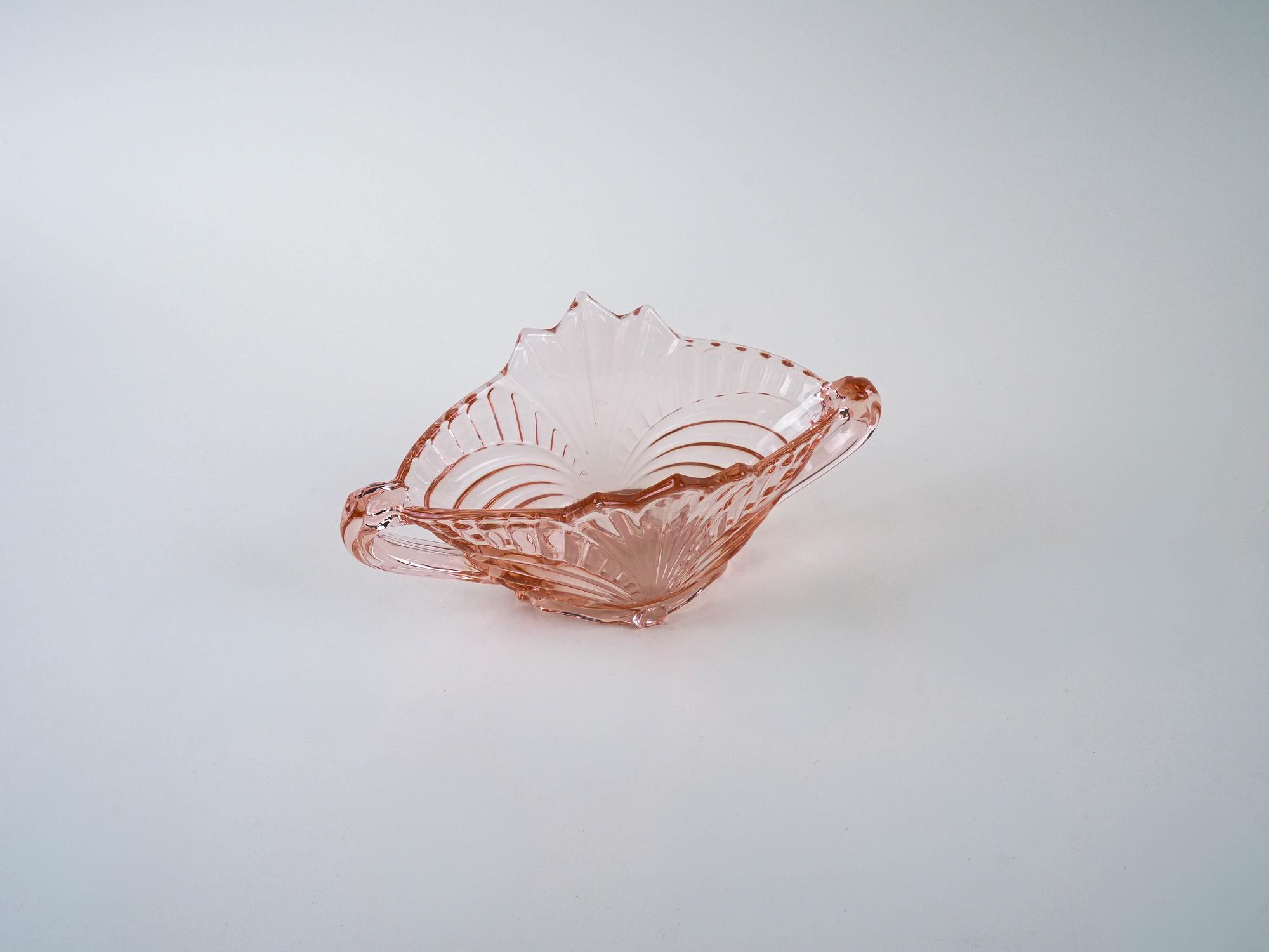 Glass bowl Pink 1970s 4