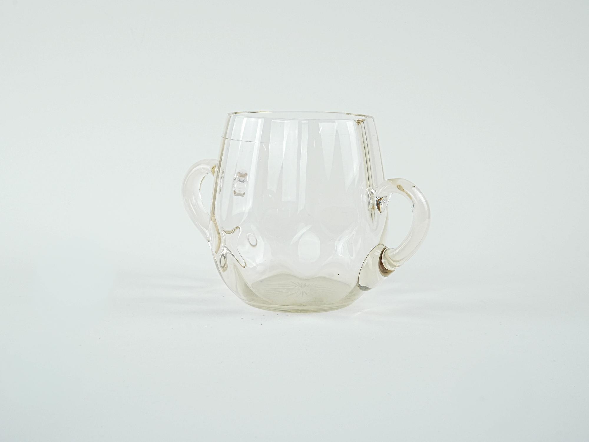 Glaseiskübel Transparent 1970er Jahre 3