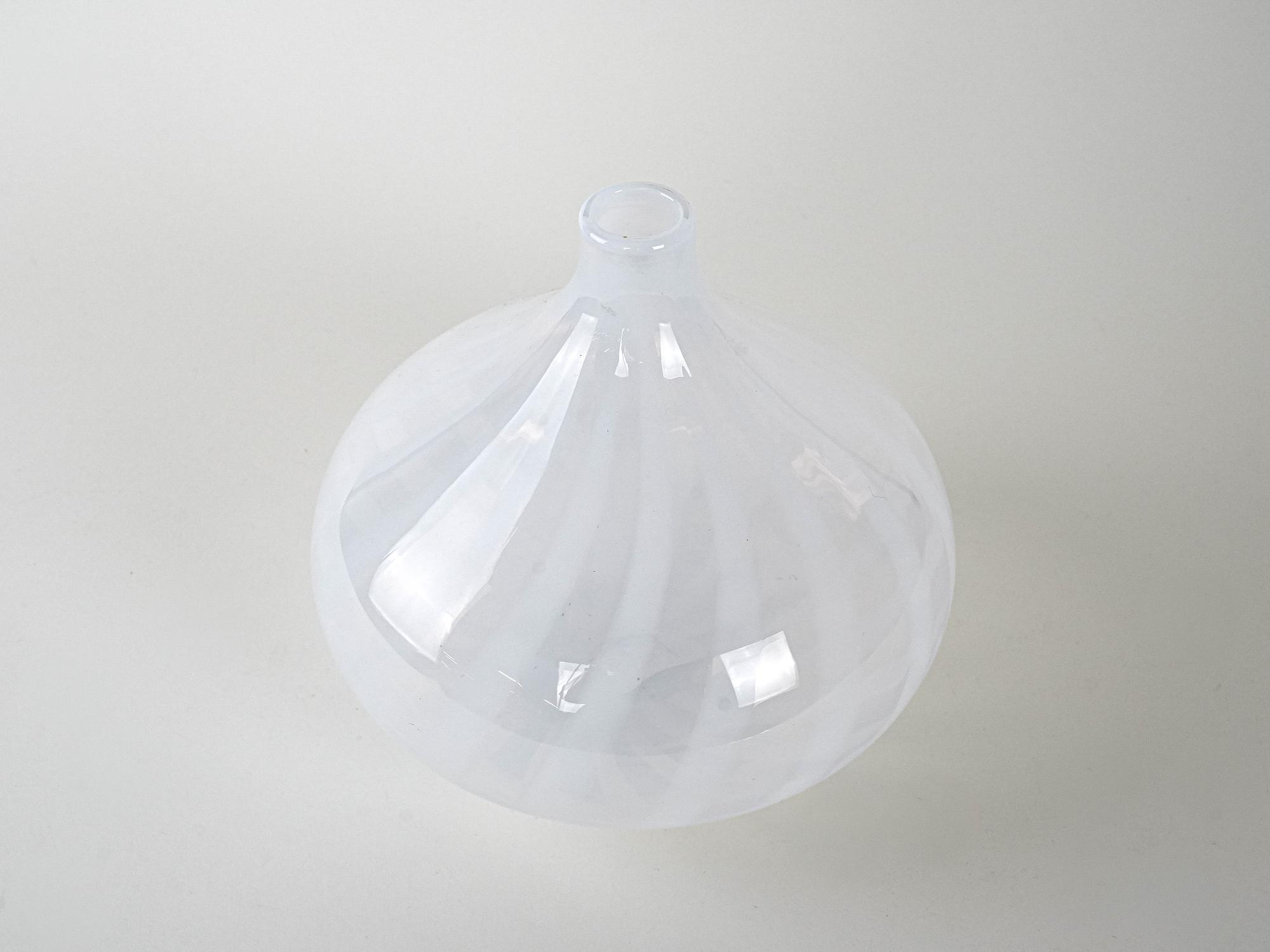 Glass vase White 1960s 4