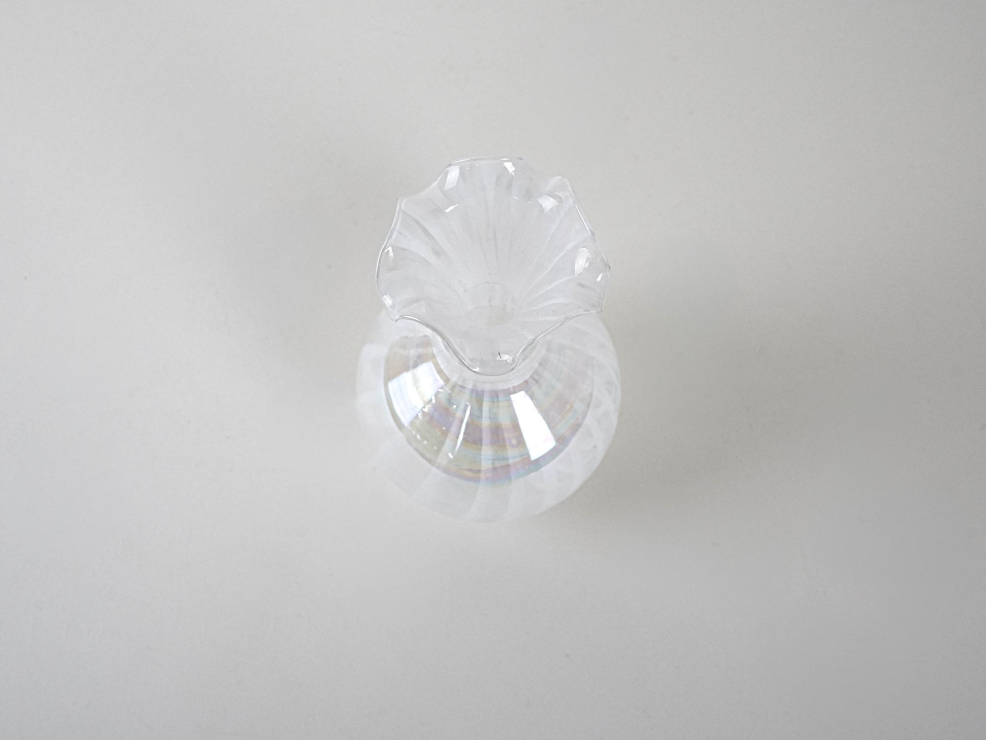 Glass vase White 1960s 4
