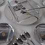 Dessert-Set Edelstahl Silber 1970er Jahre 5