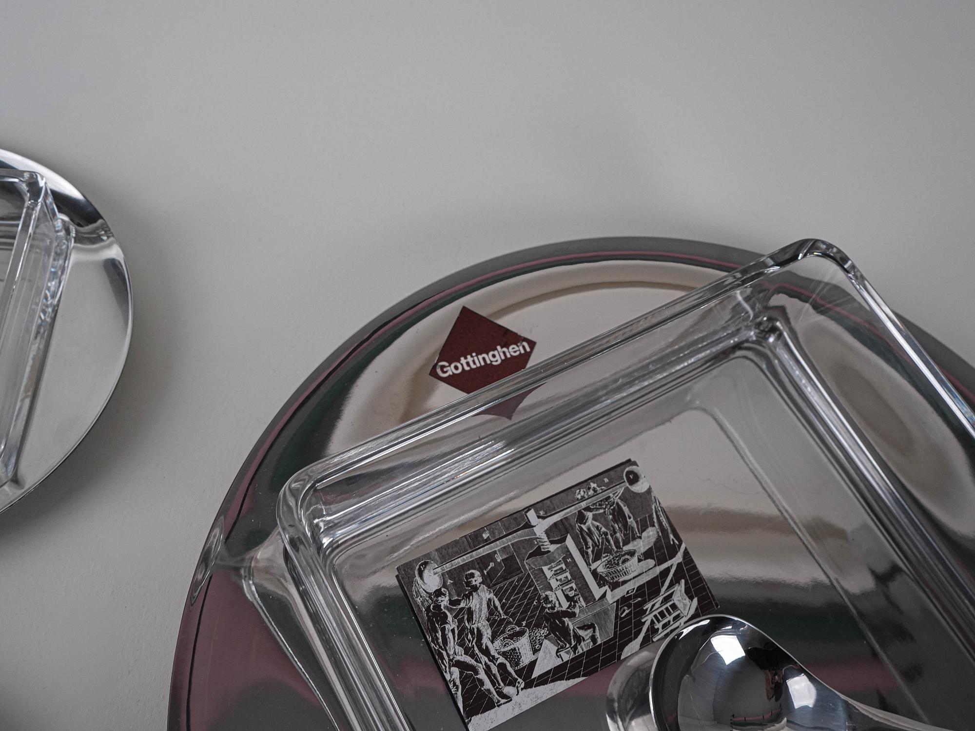 Dessert-Set Edelstahl Silber 1970er Jahre 6
