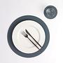 4x Coasters Round 100% Recycled Leather Petrol 4