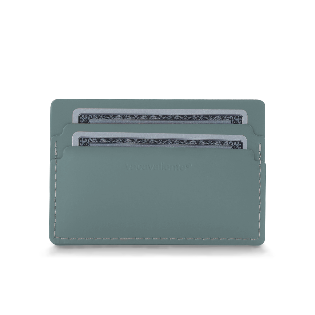 Card holder 100% Recycled Leather Eucalyptus 0