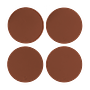 4x Coasters Round Cocoa 0