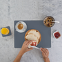 Placemat Rectangular 100% Recycled Leather Petrol 2