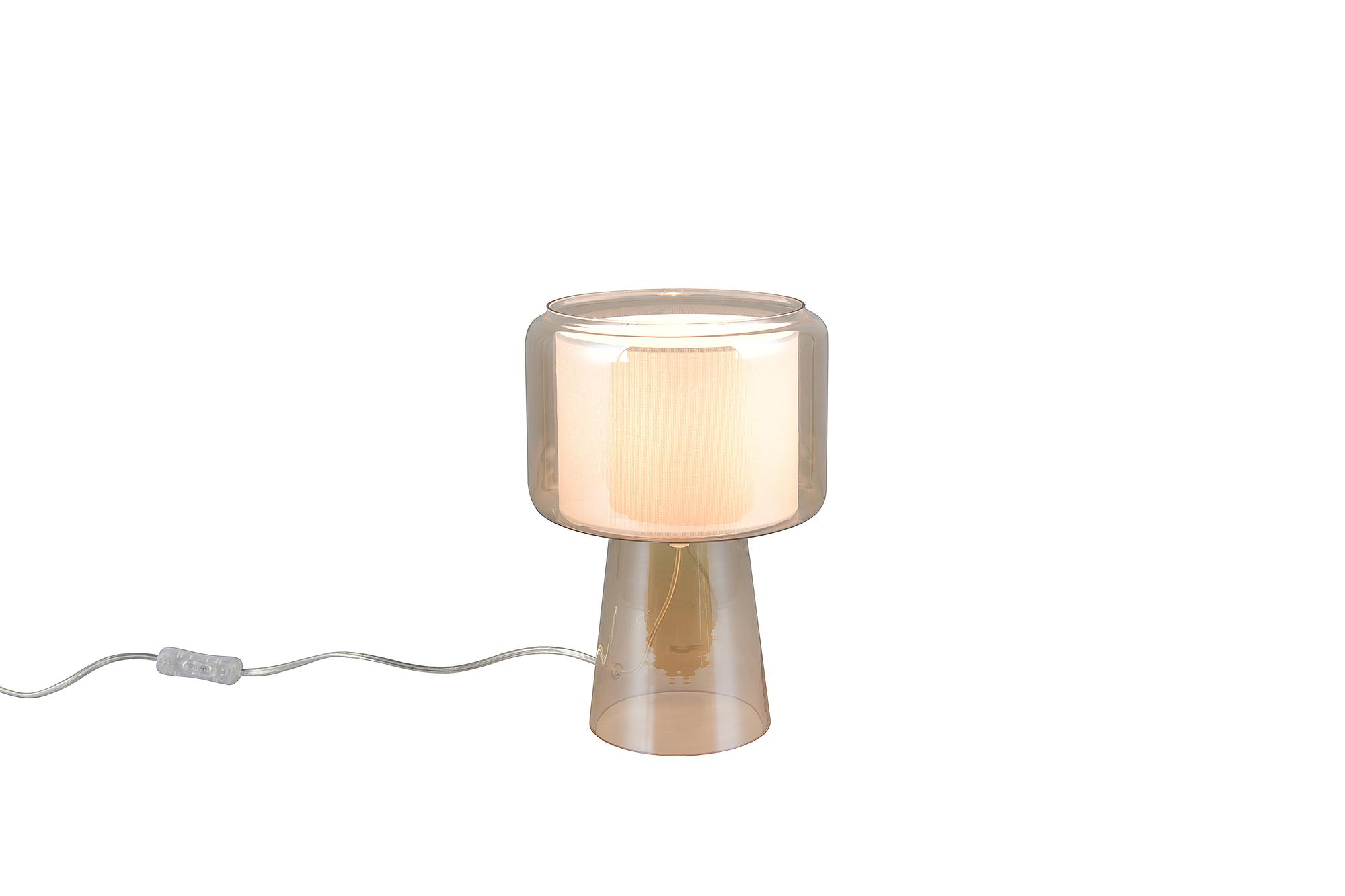 1-Flammig Rocka Tischleuchte Farbglas Orange 2