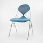 DSS Wire Chair Stackable Metal Blue 0