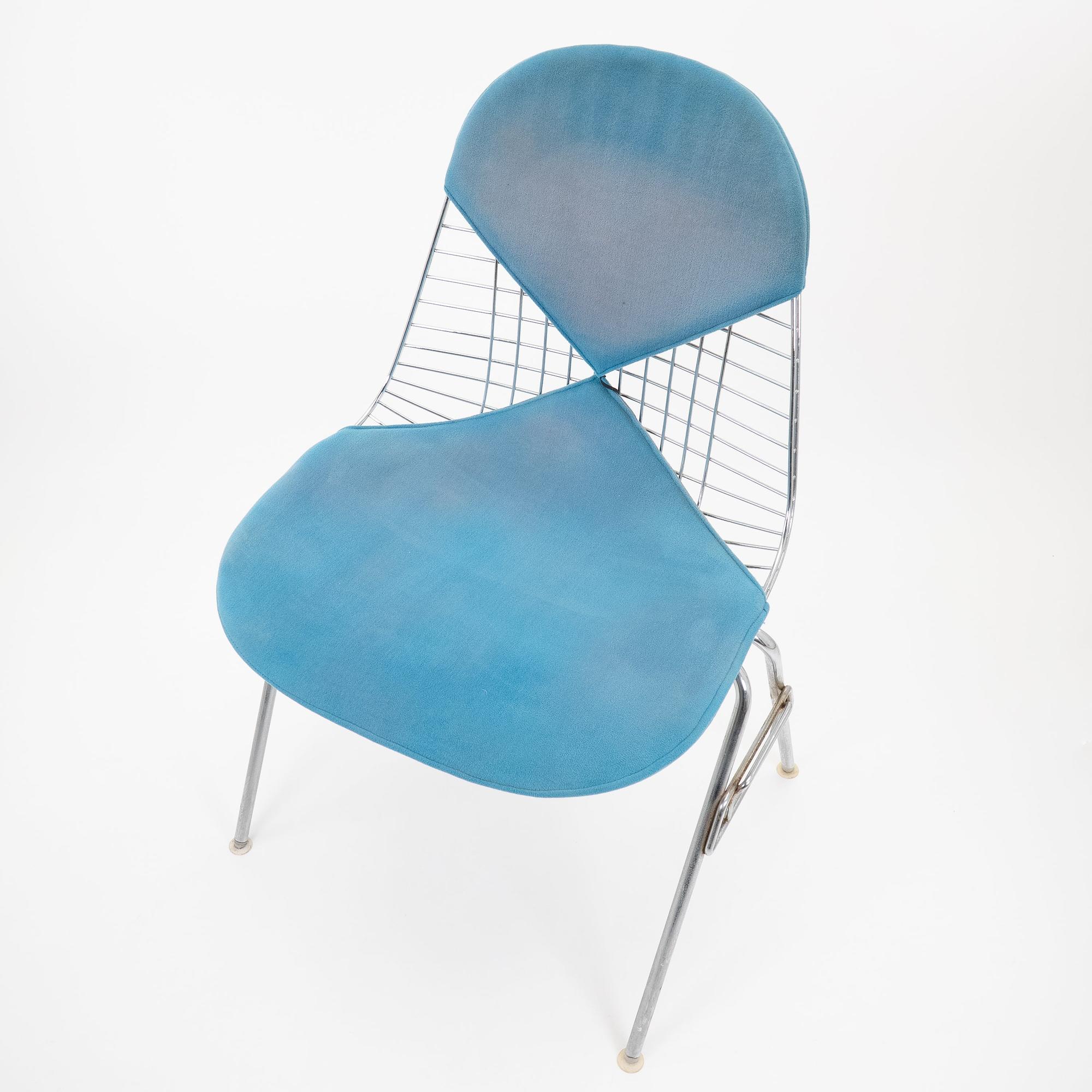 DSS Wire Chair Stapelbar Metall Blau 7