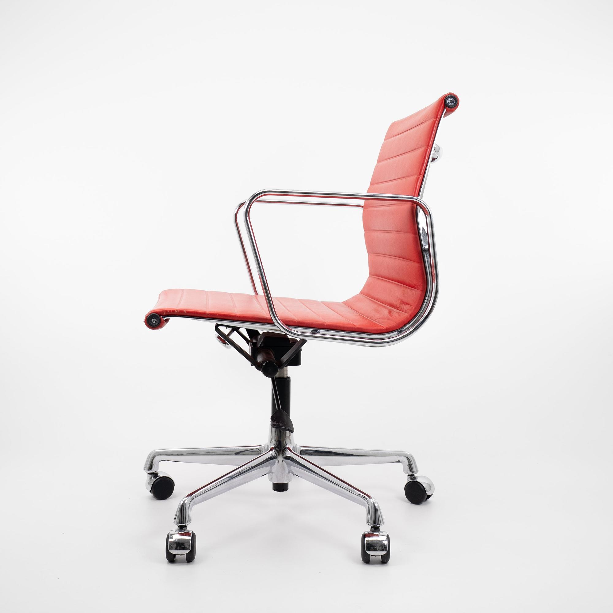 EA117 Office Chair Rocker Aluminium Red 1