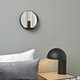 Glim Candle holder Mirror glass Steel Black 3