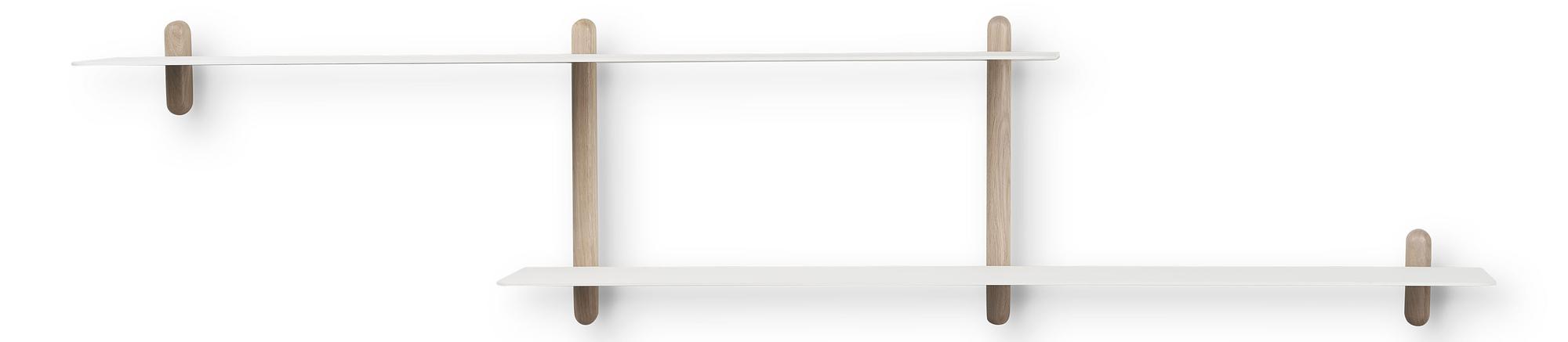 Nivo Large Shelf Wood AluminiumBrown 0