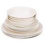 12x ATLANTIS Tableware-Set Stoneware Beige 0