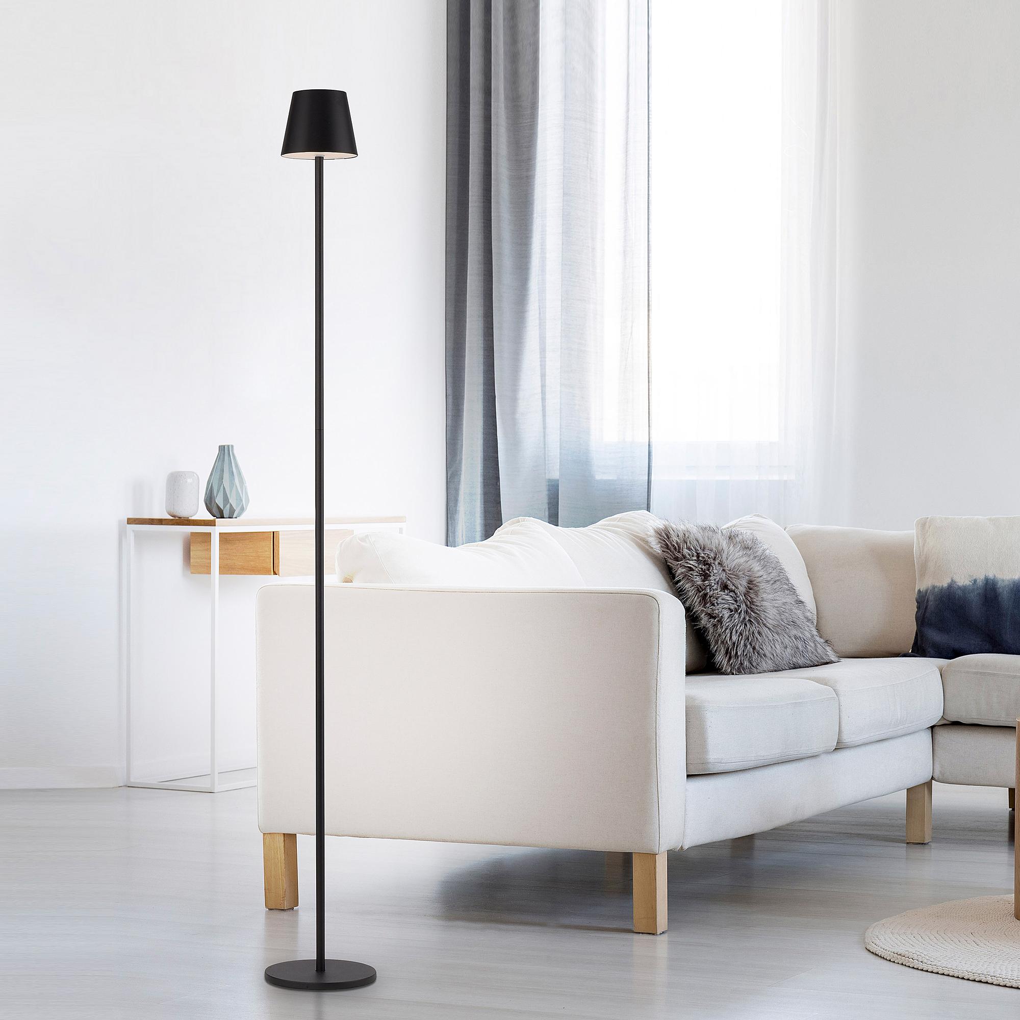 1-flame Euria LED floor lamp Iron Black 2