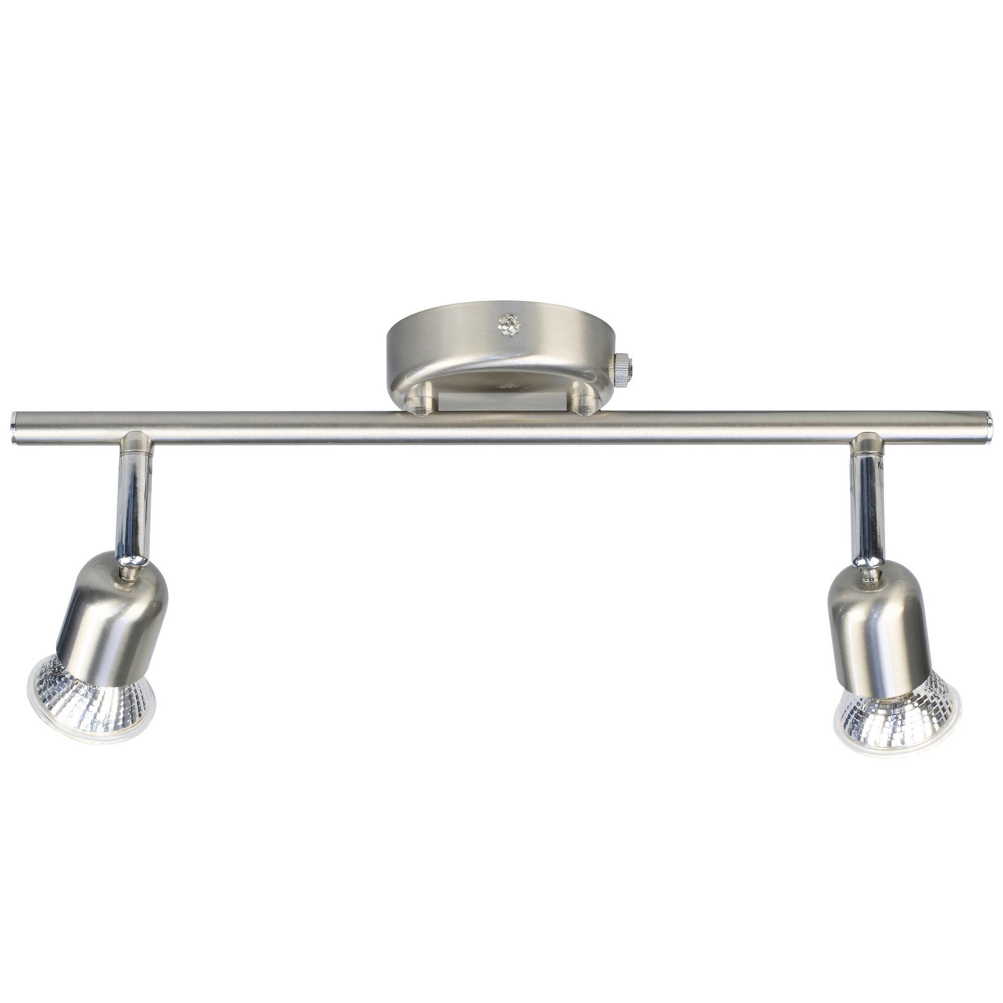 Avenue 2-Rail Spotlight Brushed Steel 0