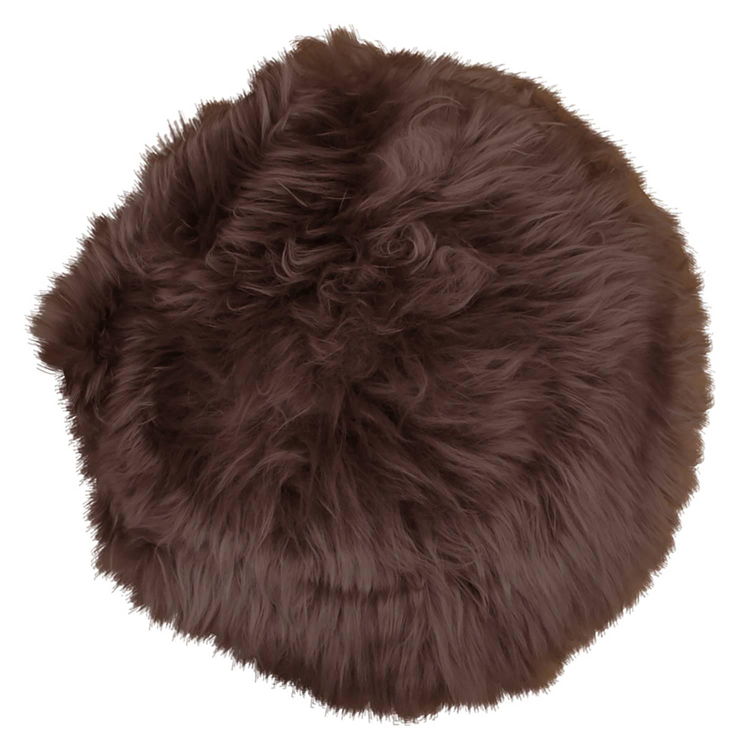 Seat cushion lambskin brown 1