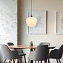 1-Light Maxy Type N Pendant Light Clear Glass Chrome 2