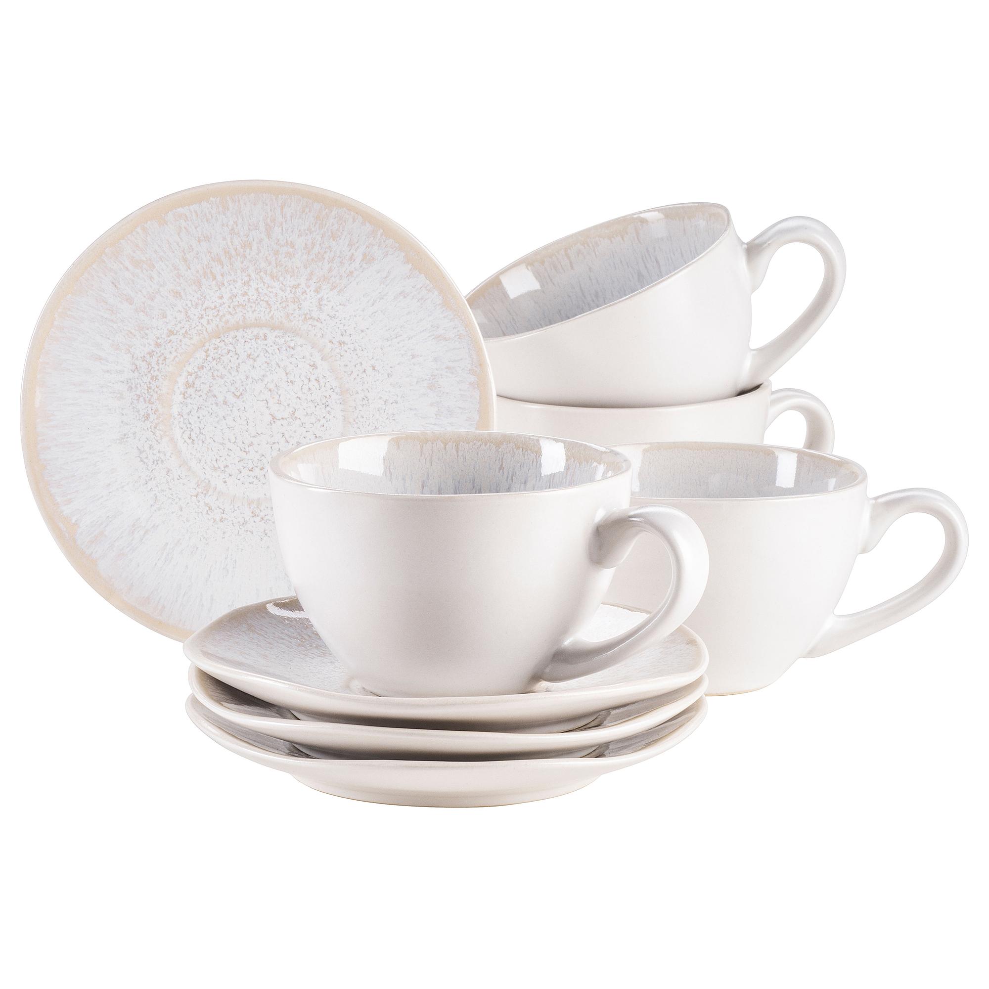 Panki Coffee Cup Set 8-Piece Stoneware White 0