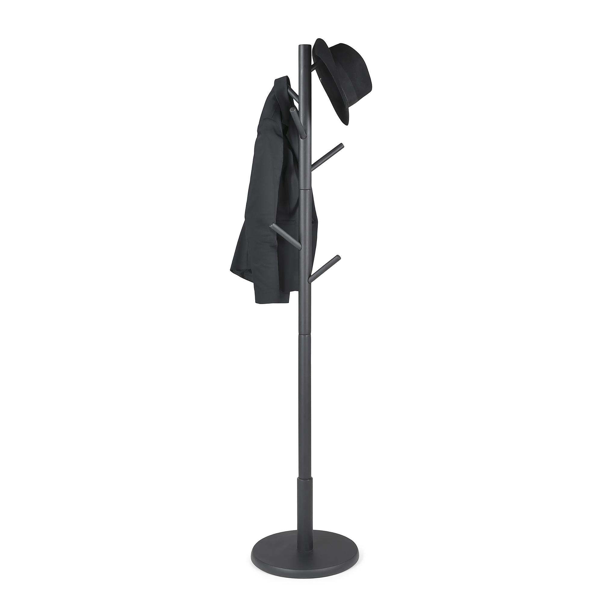 Nootas Solid Coat Rack Rubberwood Black 3