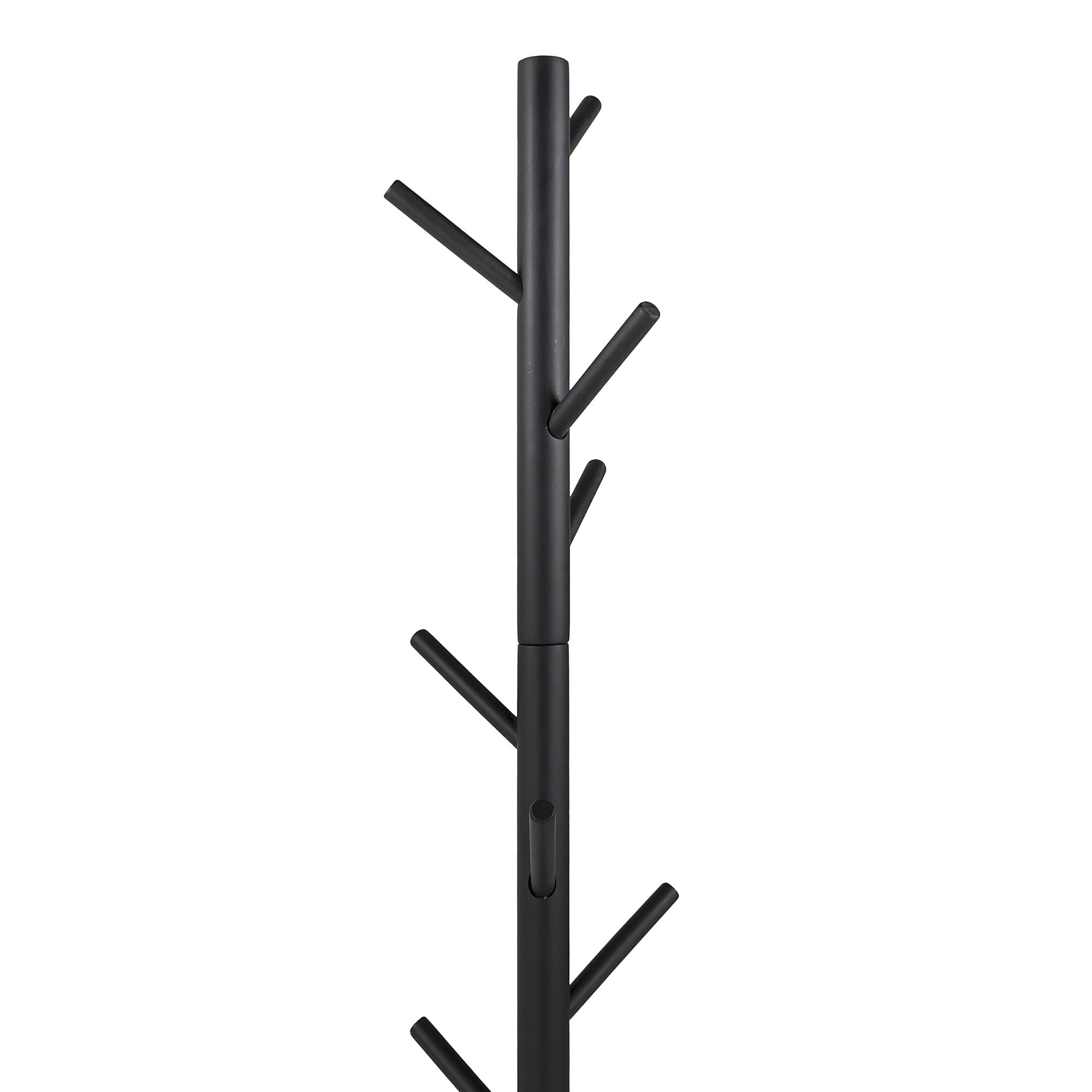 Nootas Solid Coat Rack Rubberwood Black 4