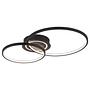 Asmina LED ceiling light 2-bulb iron aluminum black 0