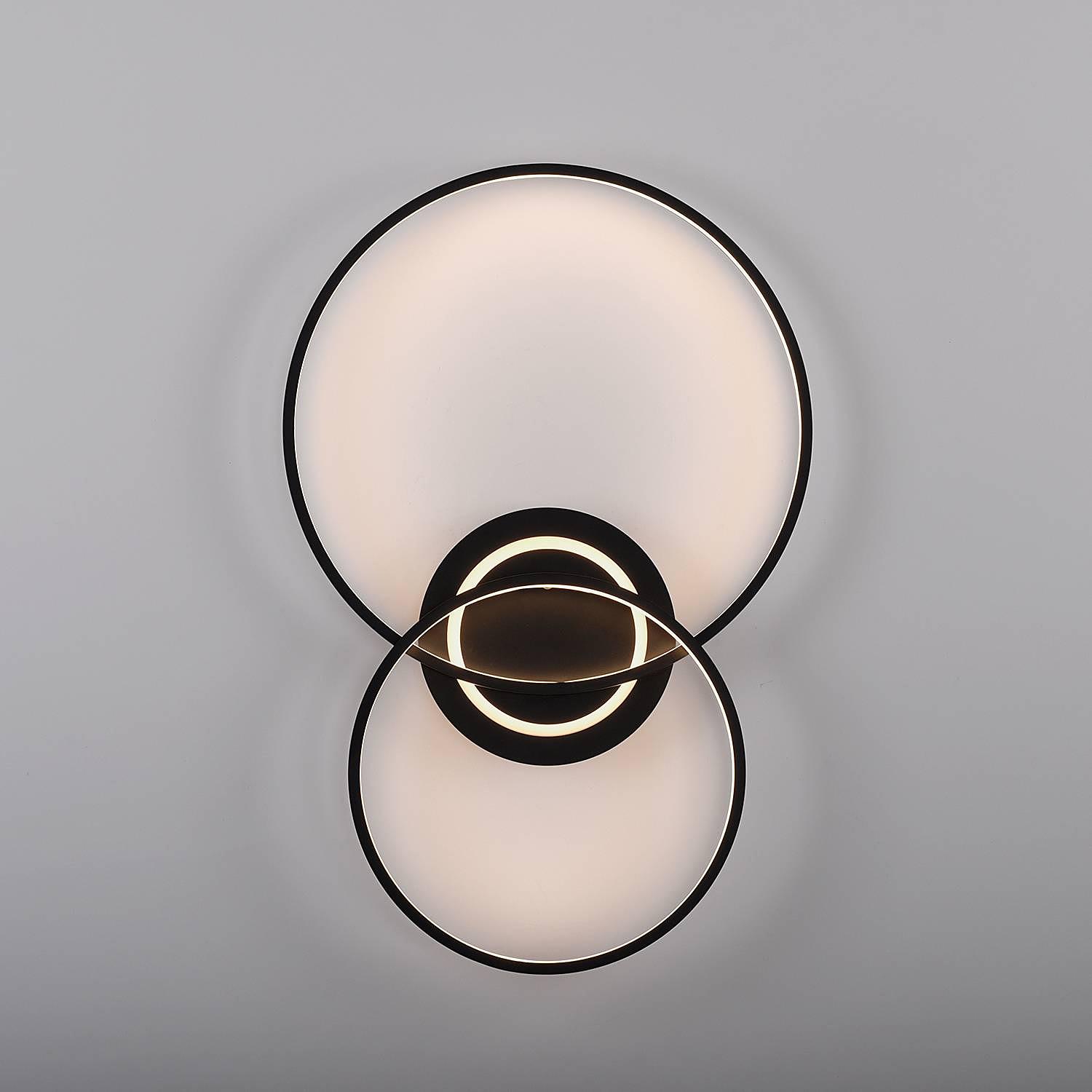 Asmina LED ceiling light 2-bulb iron aluminum black 3