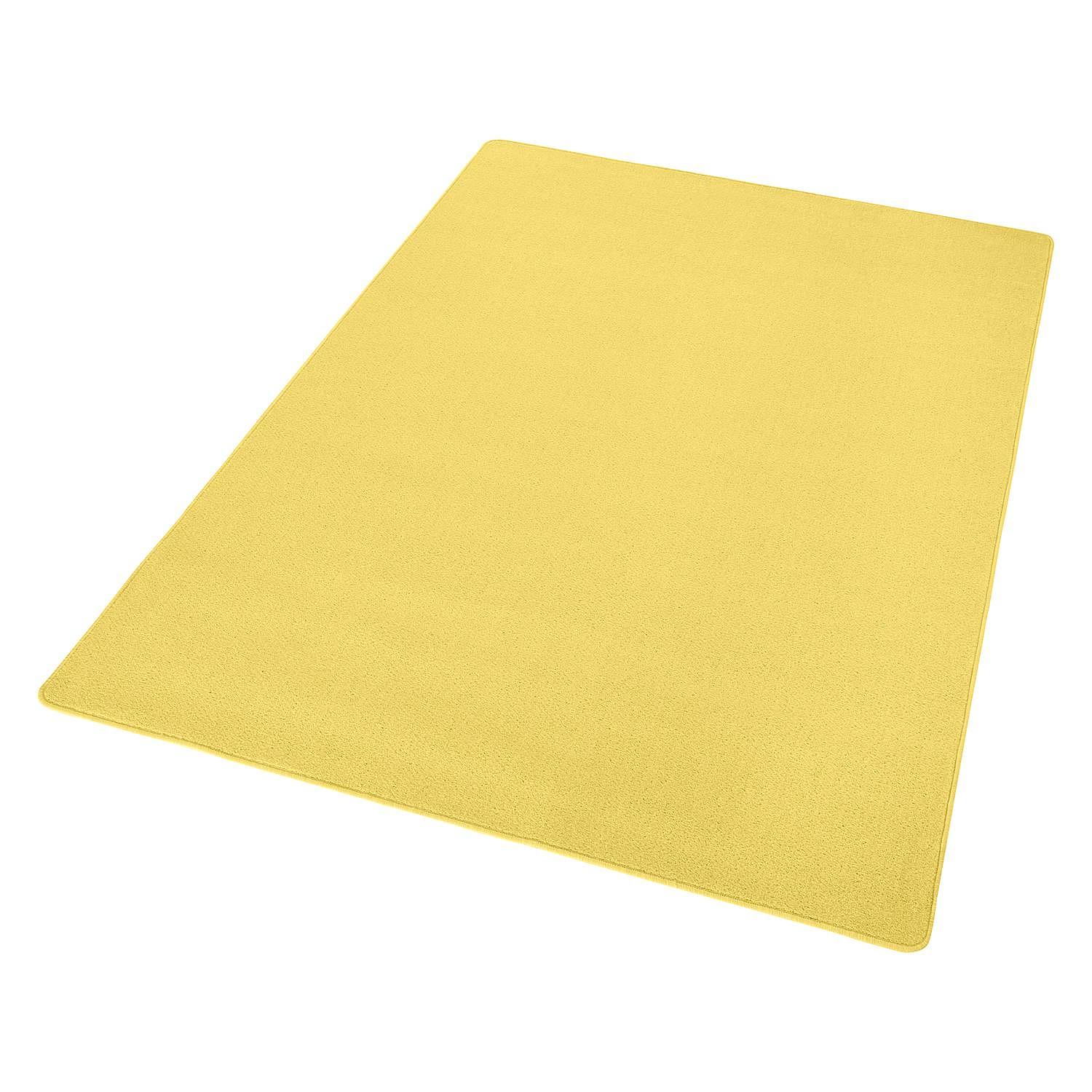 Kurzflorteppich Fancy Mischgewebe Sonnengelb 100x150cm 3