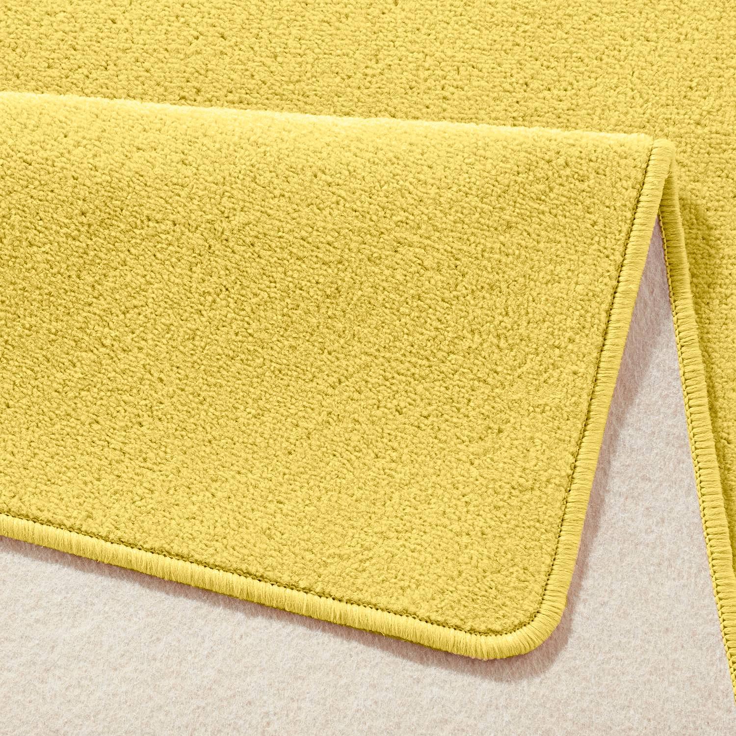 Short pile rug Fancy mixed fabric Sunny yellow 100x150cm 4
