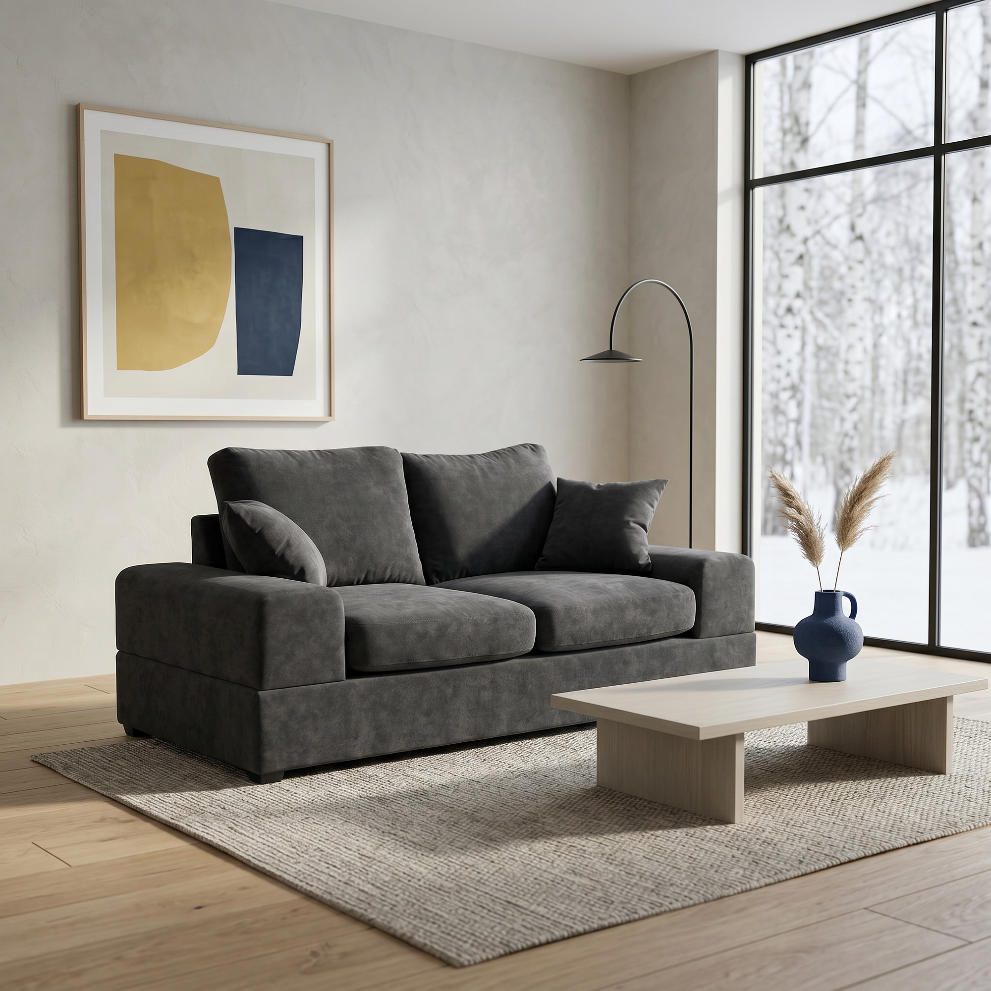 Flayr Sofa 2-seater Textile Gray 1