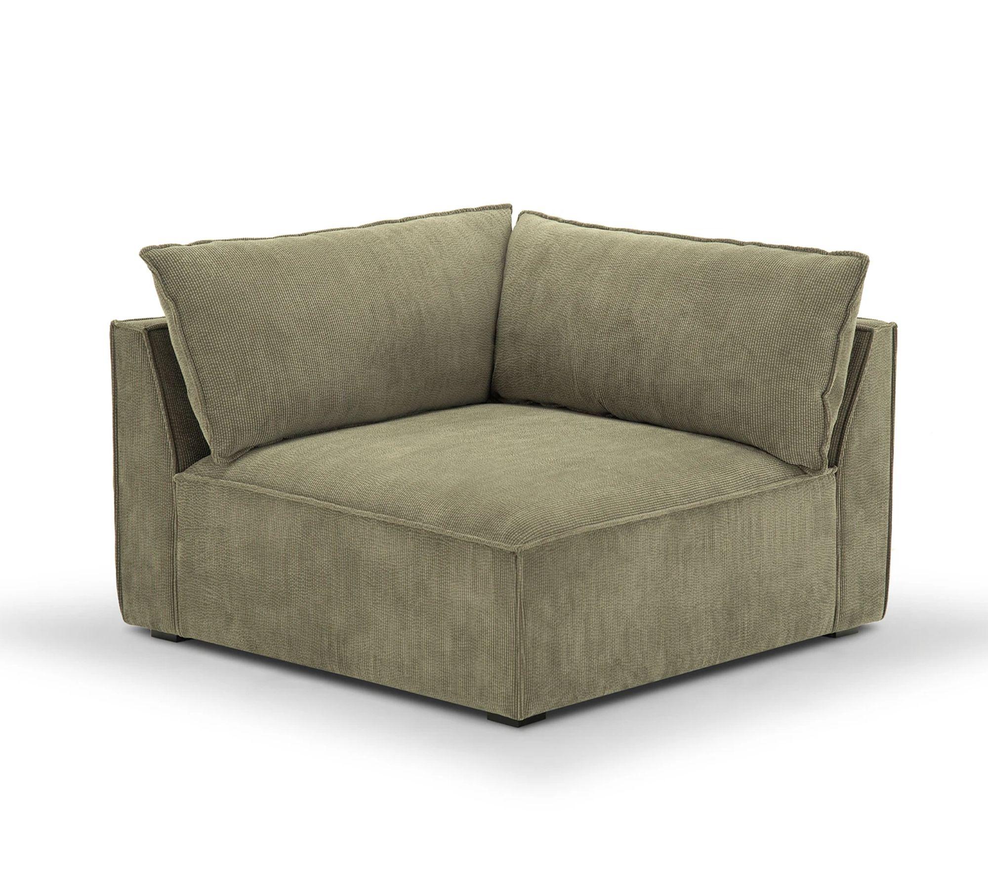 Daphne 1-Seater Corner Module Left Free Sage 0