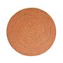 Creu Rug Round Indoor/Outdoor Synthetic Fiber Terracotta 0