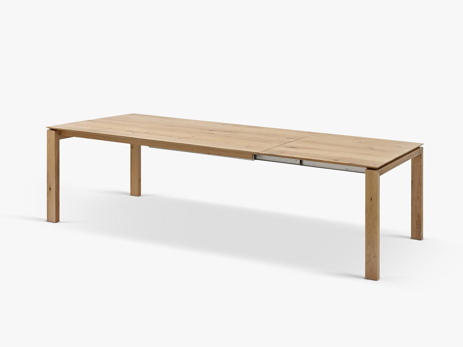 Bernat Extendable Dining Table Wood Oak 195-285x90 cm 2