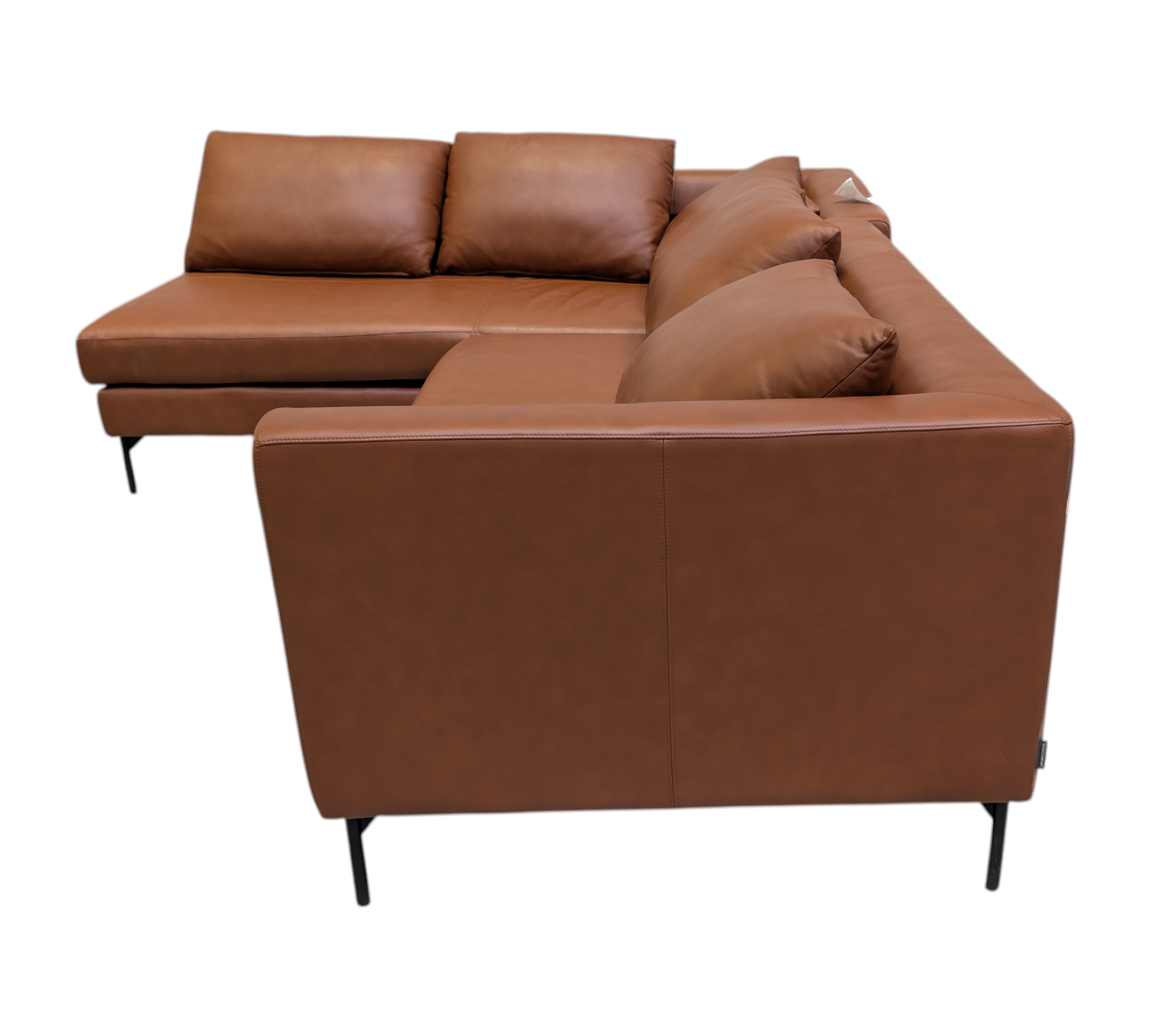 Noa Corner Sofa left Soffy Cognac 4