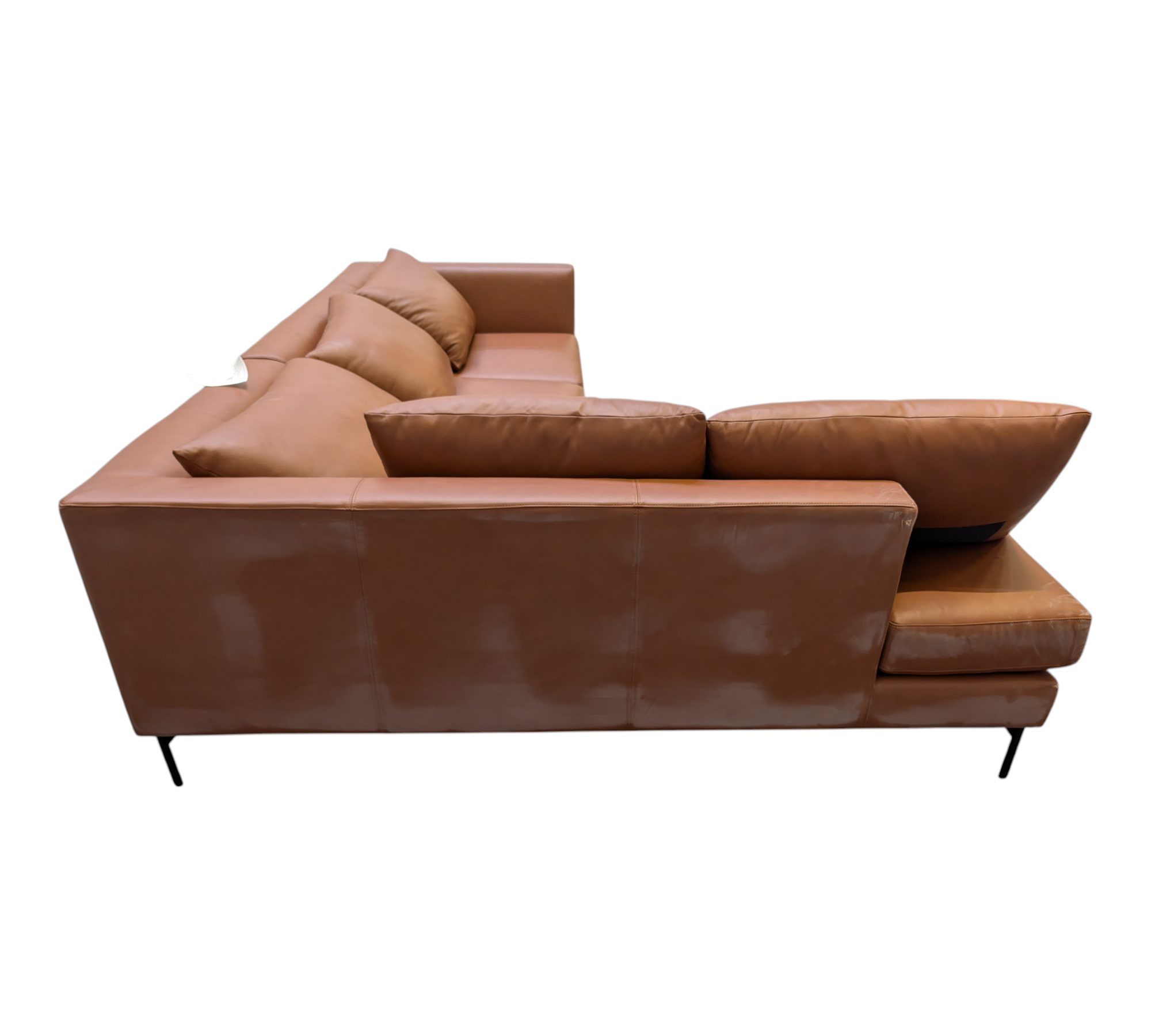 Noa Ecksofa links Soffy Cognac 6