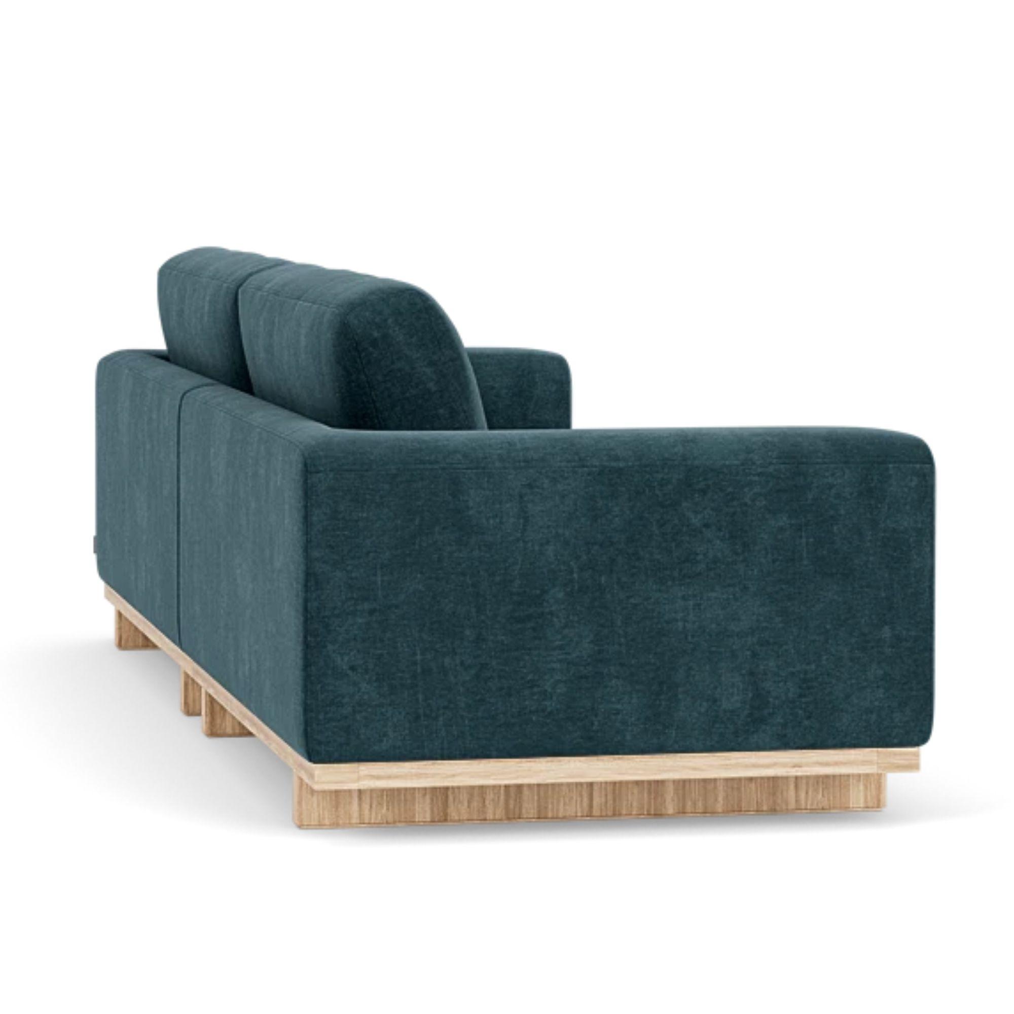 Aya Sofa 3.5-Seater Danny Dusty Blue 5