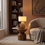 Table lamp STJAN mixed fabric White Beige 3