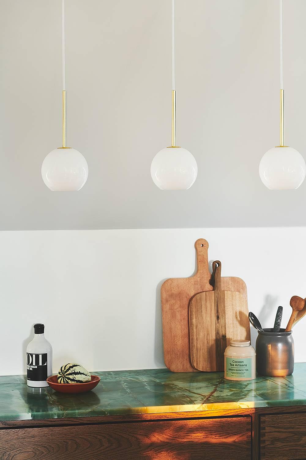 Pendant Light Franca 1-Light Opal Glass White 2